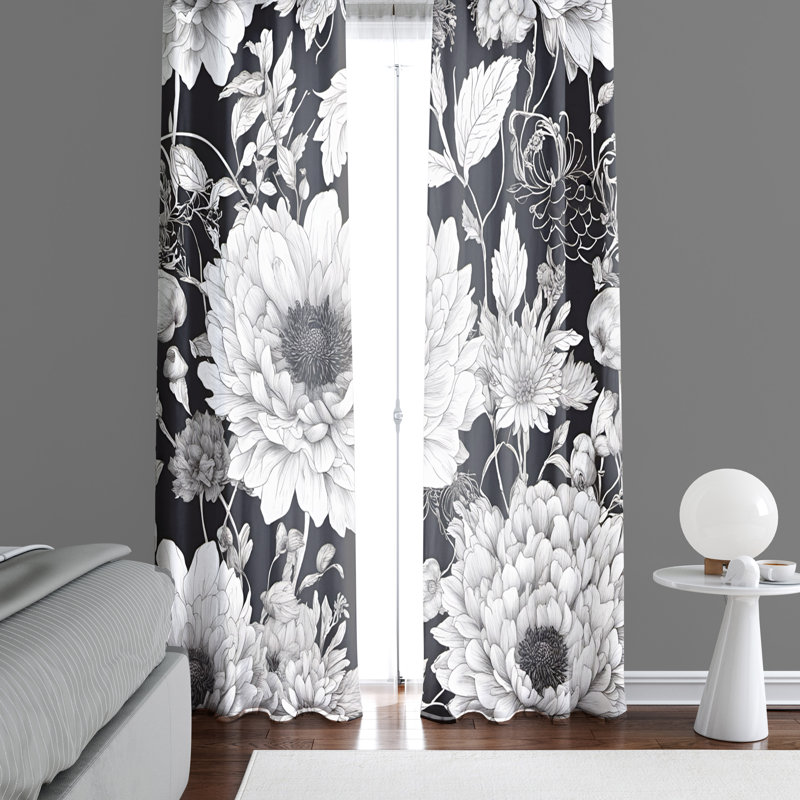 Semi Sheer Curtain Pair, 40" W x 52" L