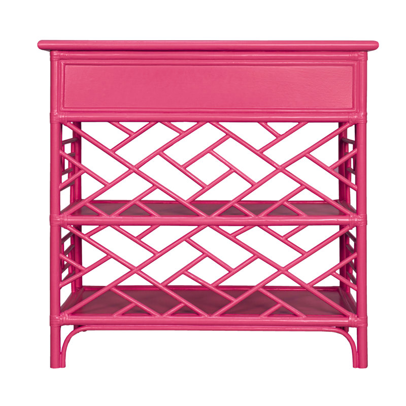 Chippendale End Table, Hot Pink