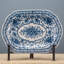 Porcelain Platter Blue and White Willow 16.5inL-1908488739