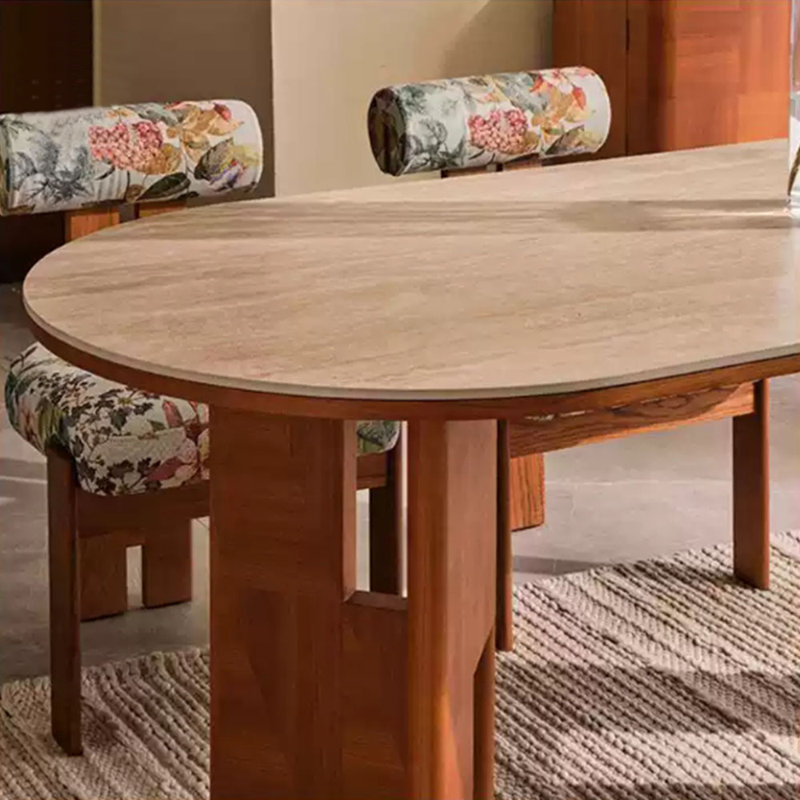 Table de salle à manger en bois teck fritté, H 29,53 po x L 70,87 po x l 33,46 po