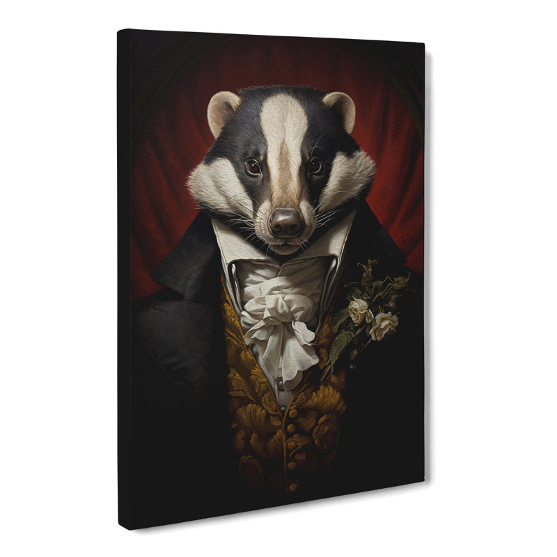 Badger Rococo - No Frame Print, 60cm H x 40cm W x 3cm D