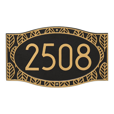 Frond Neohaus 1-Line Personalized Wall Address Plaque