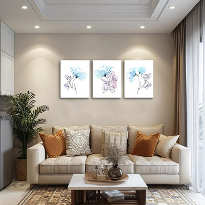 3 Piece Wrapped Canvas Wall Art