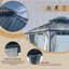 Pavillon de jardin 10 pi x 12 pi avec toit double en acier galvanisé, structure en aluminium robuste, rideaux et filet pour patio, pelouse et jardin 