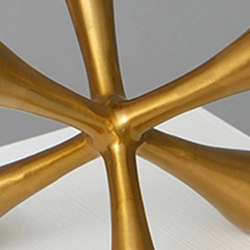 Sculptural Aluminum Orb Jack Table Décor –  8"