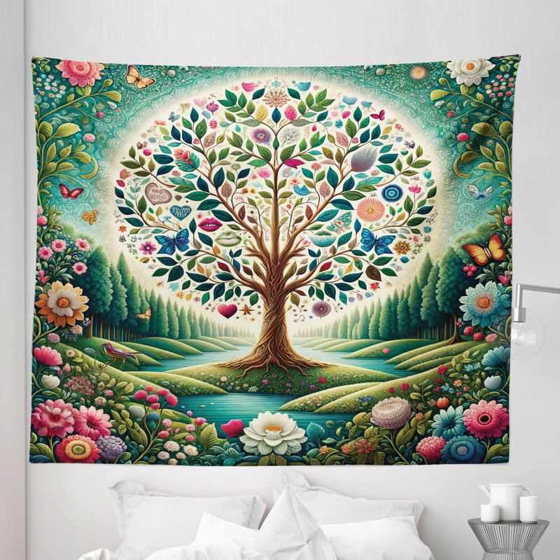 Tapisserie en microfibre, H 104 po x l 88 po