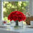 Silk Rose Arrangement in Vase-1764307761