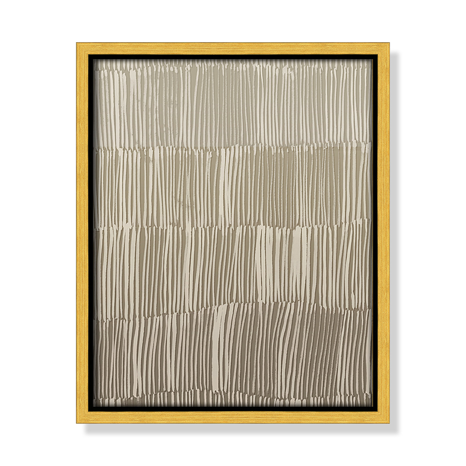 Linear Calm II Print by , 11.5" H x 9.5" W, Gold Floater