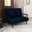 Lit pliant deux places de 117 cm de large, chenille teintée, 5 places, avec oreiller, design ergonomique, idéal pour les espaces multifonctionnels, pour le salon et le bureau.