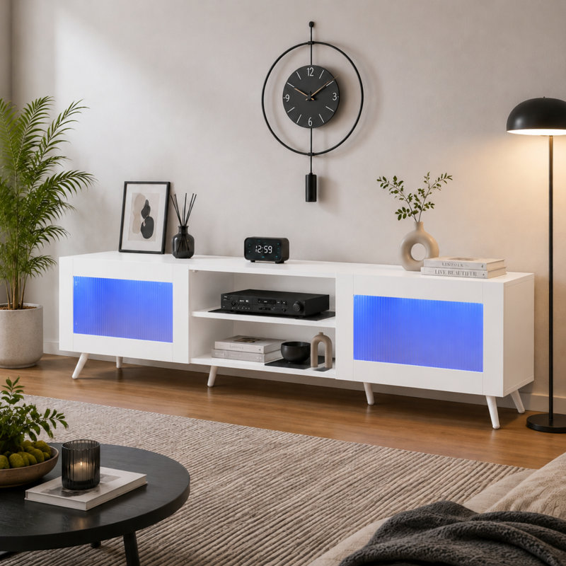 TV Stand for TVs up to 75", White