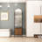 Arched Full-Length Mirror, 3-In-1 Hall Tree Freestanding Body Dressing Mirror Entryway Storage With 2 Drawers For Catchall, Organizer, Walnut