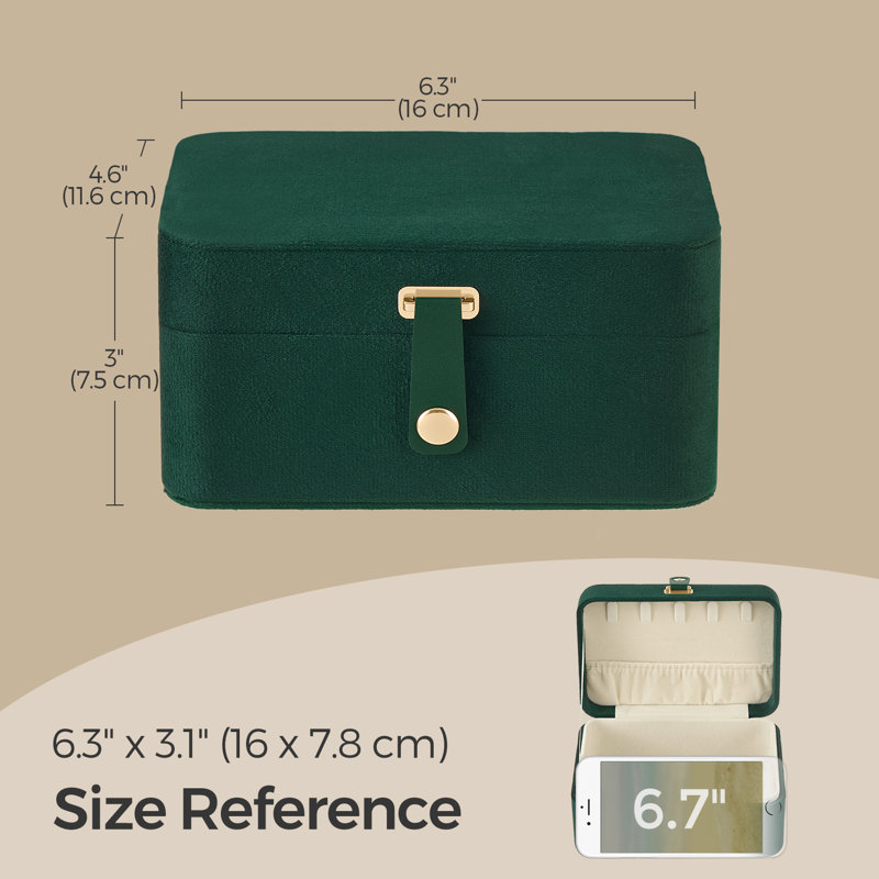 Organisateur de bijoux 2 couches, Vert rétro