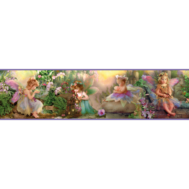 Bordure de papier peint l 15 pi x l 6 po kids bébé anges Nixon
