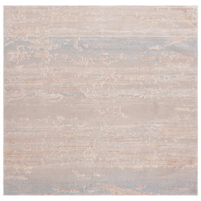 Tapis abstrait Kionni Performance Performance, Carré 6 pi 7 po