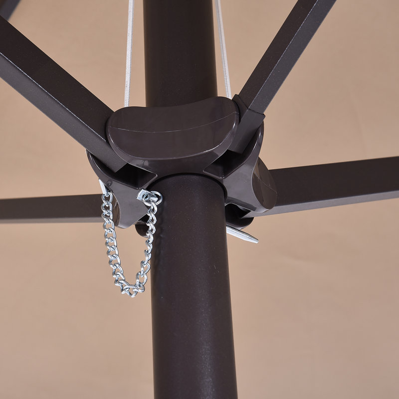Parasol d'extérieur à double face exceptionnel pour diverses occasions et espaces, Brun