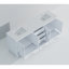 Meuble-lavabo double blanc 84 po X P 22 po D, avec plateau en quartz blanc-1728987931