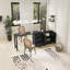 Îlot de cuisine de ferme avec table de salle à manger extensible, armoire de rangement convertible-958222481-958222483