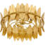 Karnecia 3-Light Gold Leaf Semi-Flush Mount Light