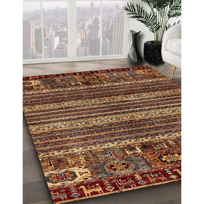 Tapis abstrait moderne 665, Carré 3 pi