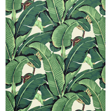 Tropical Hinson Palm Green Throw Pillow Cover