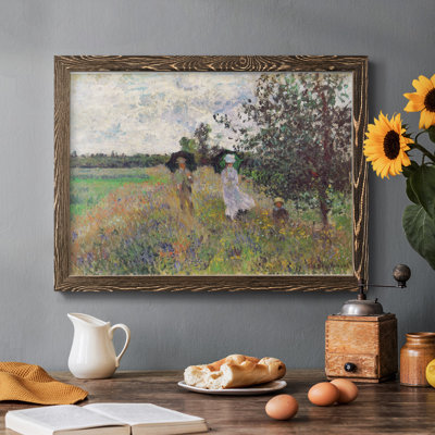 Promenade A Argenteuil 1875 par Monet, reproduction d'art sur toile