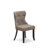 7 Piece Dining Room Furniture Set Consist of a Rectangle Dining Table with X-Legs and 6 Coffee Linen Fabric Upholstered Chairs, Wire Brushed Black Finish-382426980-382426979-382426978