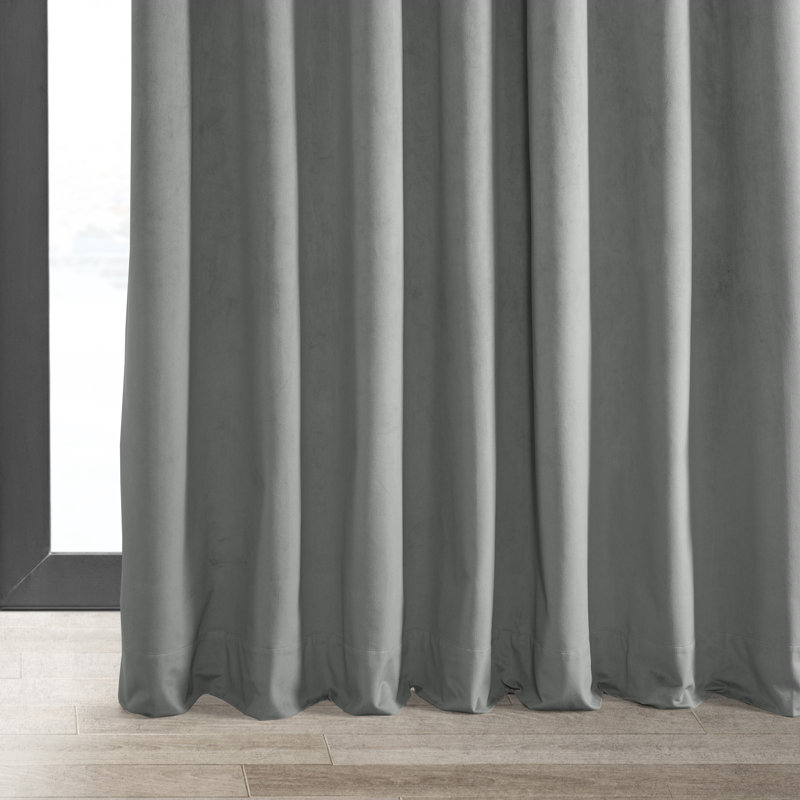 Indianapolis Extra Wide Signature Velvet Curtains for Bedroom Blackout Curtains Living Room Window Single Panel, 100" x 108"