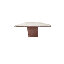 Table basse intérieure / extérieure en pierre véritable travertin - calcaire travertin, très grand 54 po
