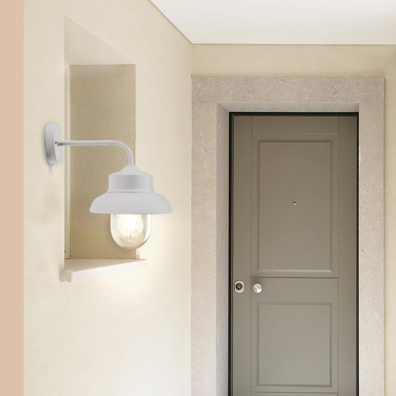 Gordan 27cm H Outdoor Barn Light, Grey