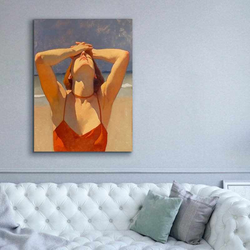  «Sunlit Serenity» par Doron David, art mural sur toile, 40 po x 54 po, H 54 po x l 40 po