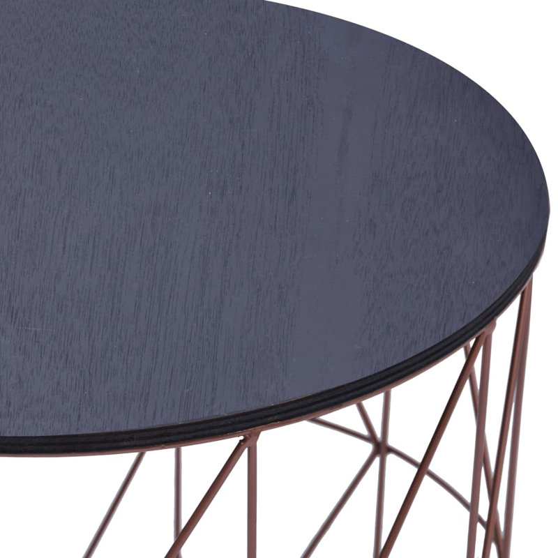 Table basse avec rangement Sweitzer, Cuivre, Bleu