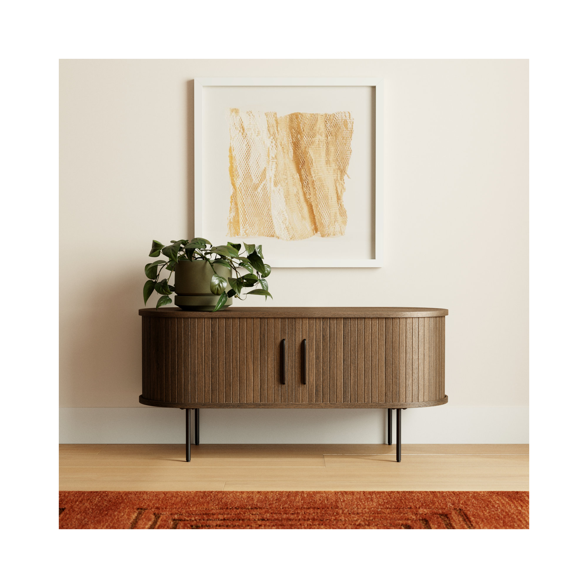 Iris 47'' Media Console, Smoked Oak