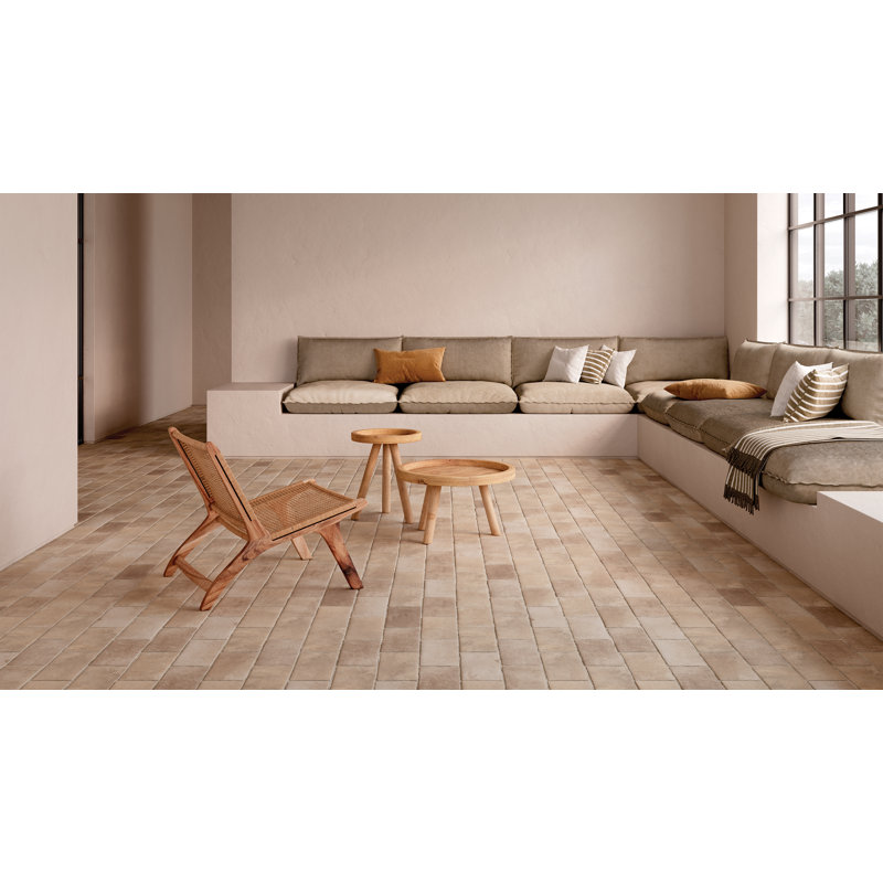 Montana 5" x 10" Porcelain Brick Look Wall & Floor Tile, Silverbow