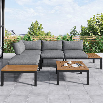Outdoor 4 - Person Seating Group With Cushions