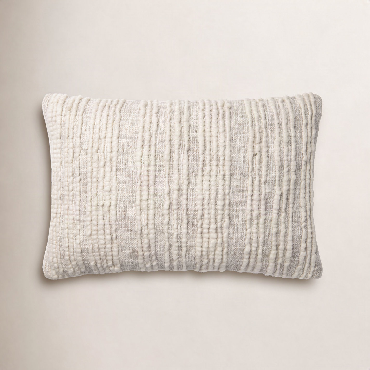 Sagitta Embroidered Wool Throw Pillow, Down