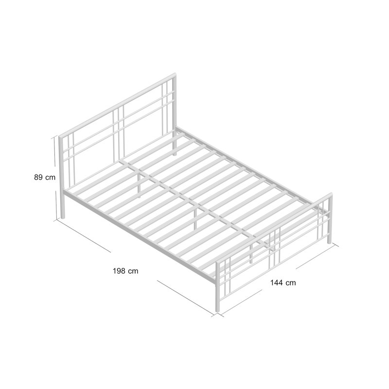 Simonton Metal Bed, Black, Double (4'6)
