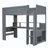 Gaming Loft Bed with Desk and Charging Station-120575524