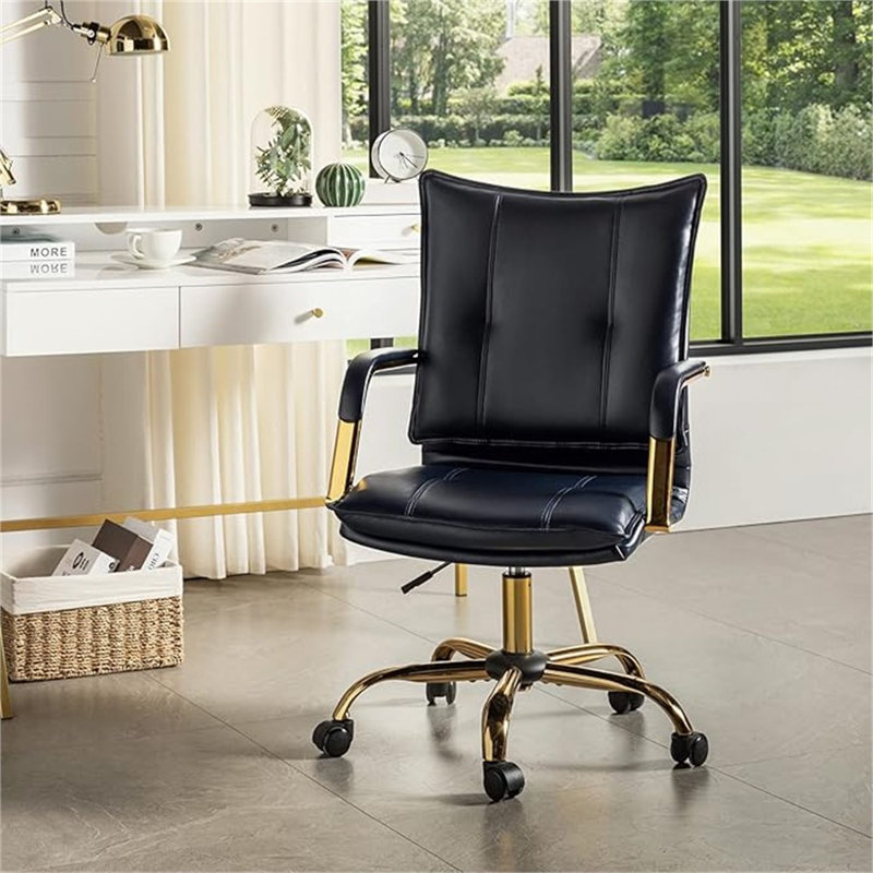 Fauteuil de bureau HULALA Home, Marine, Gold