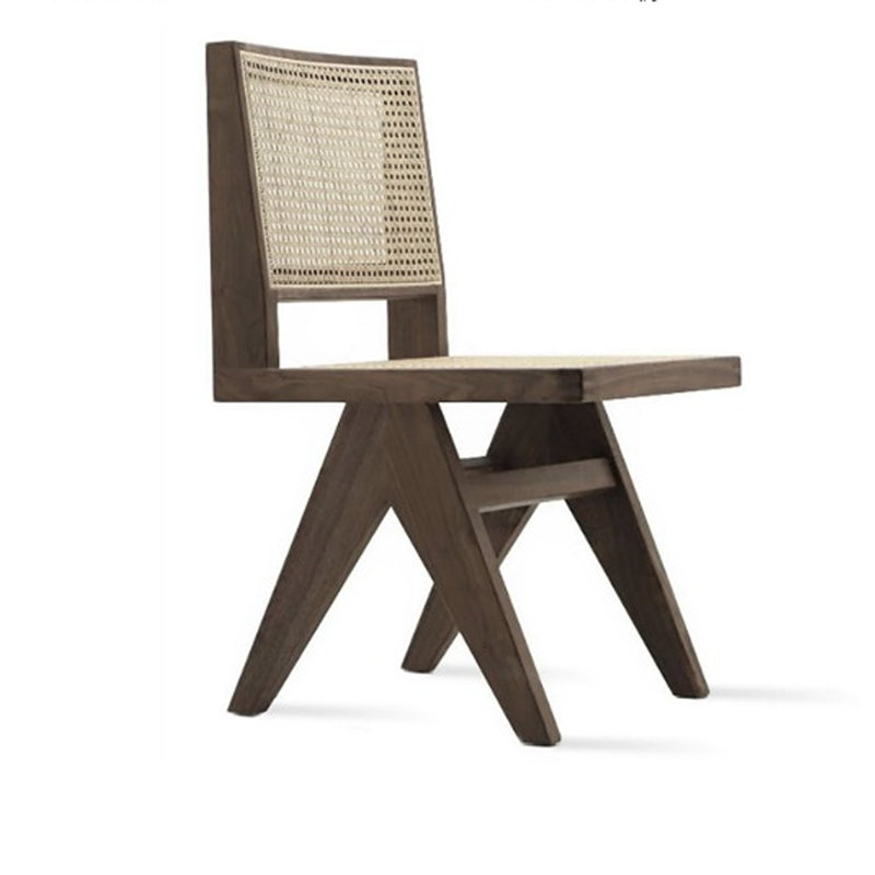 Chaise d'appoint Pierre J en noyer naturel