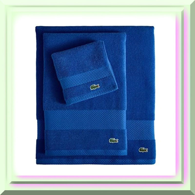 LuxWeave Premium Cotton Bath Mat, Ocean Blue, 21 x 31