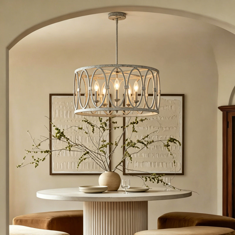 Alverstone 5 - Light Dimmable Drum Chandelier