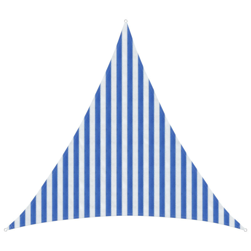Vidaxl Sunshade Sail Canopy Screen Balcony Awning Canopy HDPE Rectangular, Blue/White, 3m W x 3m L