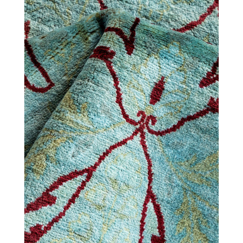 Holsworth One-of-a-Kind 3' 2" X 5' 4" New Age Wool Area Rug Blue