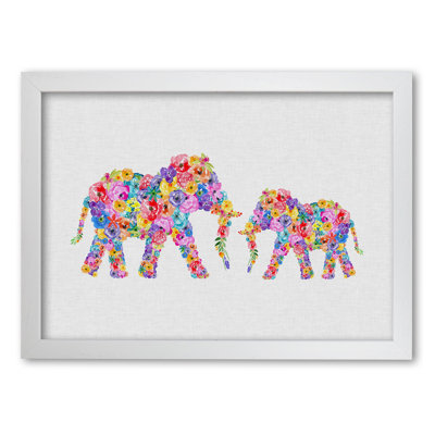 Floral Elephants - Print