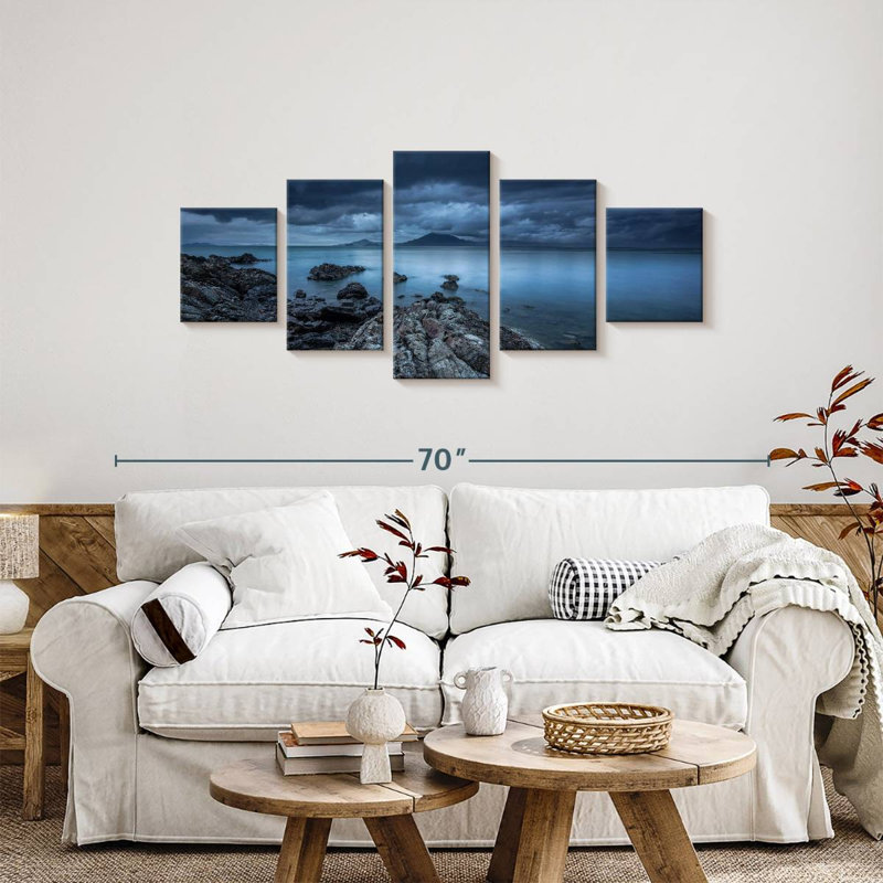 Gillard Stormy Rock Coast, H 24 po x l 55 po