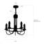 Northbridge 5-Light Hoop Industrial Style Modern Candle Candelabra Chandelier-1633571034