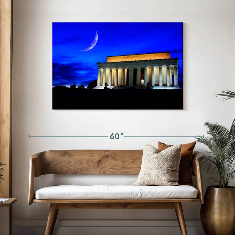 Lilie Lincoln Memorial At Night, 30" H x 45" W