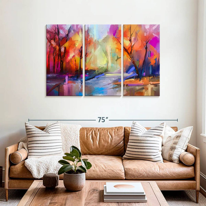 Avery Forest Lake Abstract, 36" H x 57" W