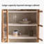 Vitrines en bois massif beige et Burlywood