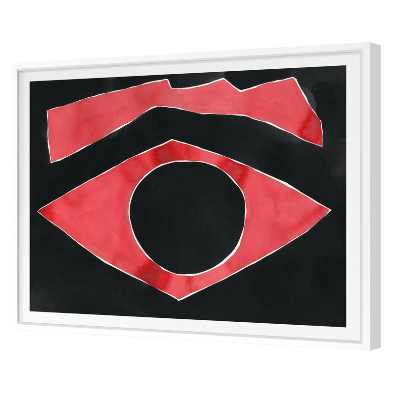 Pink And Navy Eye Print by Kate Roebuck, 25" H x 31" W